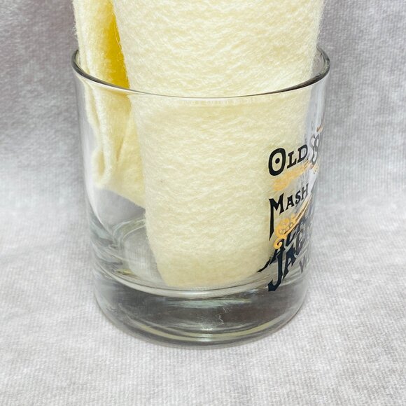 Jack Daniels Old Sour Mash Tennessee Whiskey Glass With Gold & Black Print - Picture 3 of 10